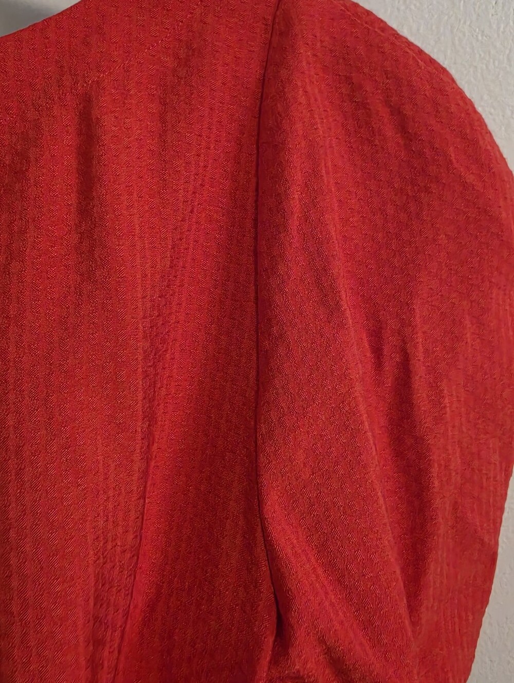 Maeve Anthropologie Puff Sleeve Drop Waist Mini Dress Red 12P Petite Flounce Euc - Picture 7 of 16
